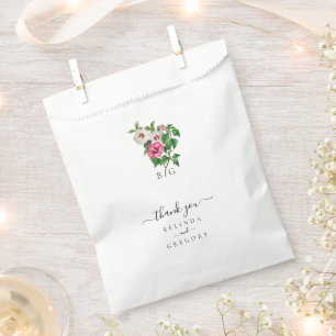 Watercolor Tropical Hibiscus Summer Wedding Favour Bag