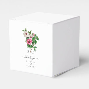 Watercolor Tropical Hibiscus Summer Wedding  Favour Box