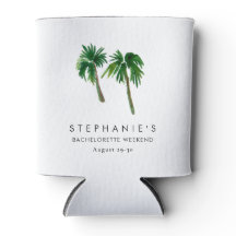 Watercolor Tropical Palm Trees Bachelorette