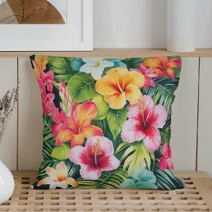 Watercolor Tropical Paradise Cushion