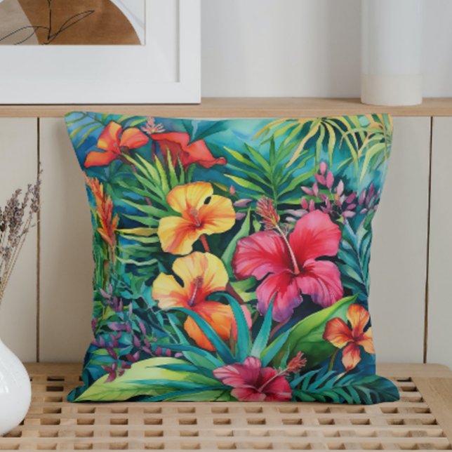 Watercolor Tropical Paradise Cushion (Creator Uploaded)