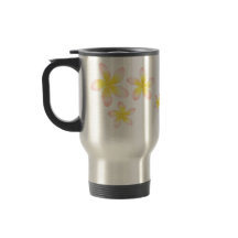 Watercolor Tropical Plumeria Travel Mug