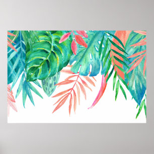 Watercolor Tropicals Poster
