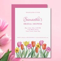 Watercolor Tulips Bridal Shower 