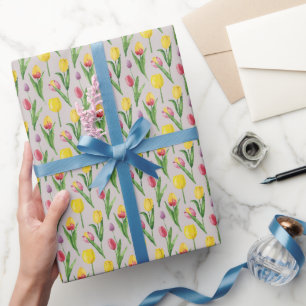 Watercolor Tulips Wrapping Paper
