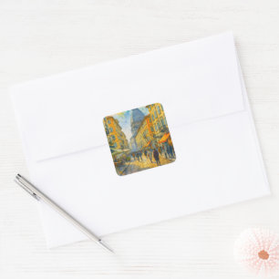 Watercolor Turin Italy – Mole Antonelliana City Square Sticker