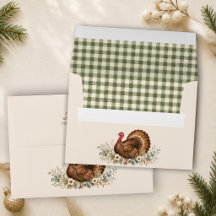 Watercolor Turkey Fall Return Address