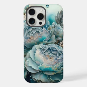 Watercolor Turquoise Roses iPhone 15 Pro Max Case