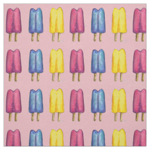 Watercolor Twin Pop Popsicle Popsicles Ice Lollies Fabric