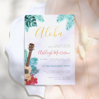 Watercolor Ukulele | Tropical Birthday Luau Party