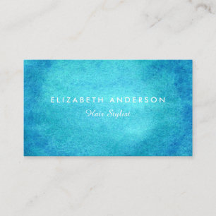 Watercolor ultramarine turquoise business cards