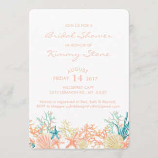 Watercolor Under The Sea Bridal Shower Invitation