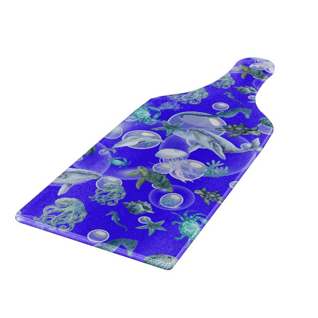 Watercolor Under the Sea  Cutting Board (Corner)