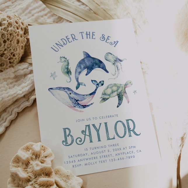 Watercolor Under the Sea Invitation (Creator Uploaded)