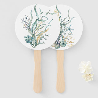 Watercolor Under the Sea Jellyfish Hand Fans