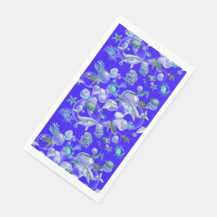 Watercolor Under the Sea Napkin