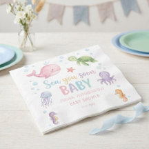 Watercolor Under the Sea Nautical Animal Baby Show