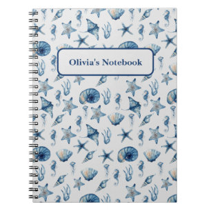Watercolor Under The Sea Pattern Notebook