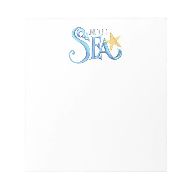 Watercolor Under The Sea Stationery Notepad (Front)