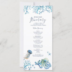Watercolor Under the Sea Wedding Itinerary
