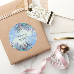 Watercolor Under the Sea Wonder Baby Shower Classic Round Sticker