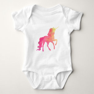 Watercolor Unicorn baby romper Baby Bodysuit