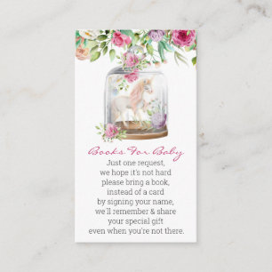 Watercolor Unicorn Books For Baby Enclosure Card
