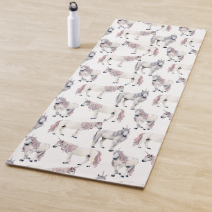 Watercolor Unicorn Fairy Tale Pattern Yoga Mat