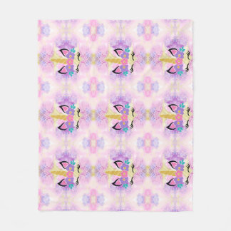 Watercolor Unicorn Fleece Blanket