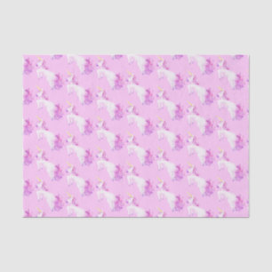 Watercolor unicorn horse pink art tissue paper