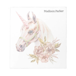 Watercolor Unicorn  Notepad