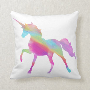 Watercolor Unicorn Pillow - pick your own color!