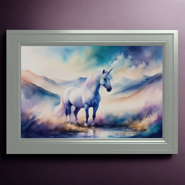 Watercolor Unicorn Poster (Creator Uploaded)