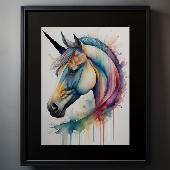 Watercolor Unicorn VII Poster (Creator Uploaded)