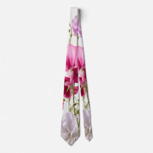 Watercolor Unique Luxury Pink Flower Print Tie