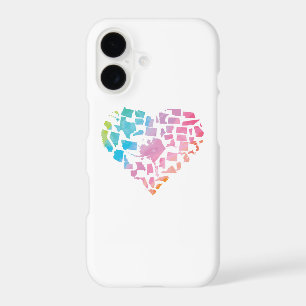 Watercolor United States Heart