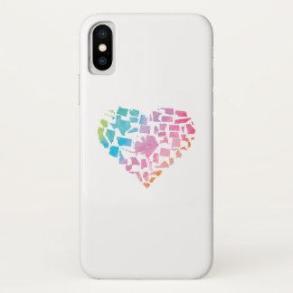 Watercolor United States Heart iPhone X Case