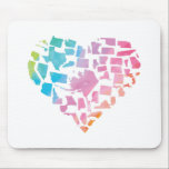Watercolor United States Heart Mouse Pad<br><div class="desc">This design features an illustration of the American states in the shape of a heart.</div>