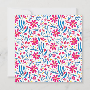 Watercolor Uplifting Floral Pattern Holiday Card