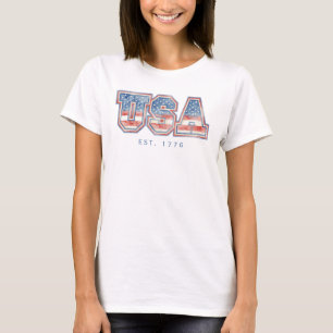 Watercolor USA 250 Years 4th of July T-Shirt