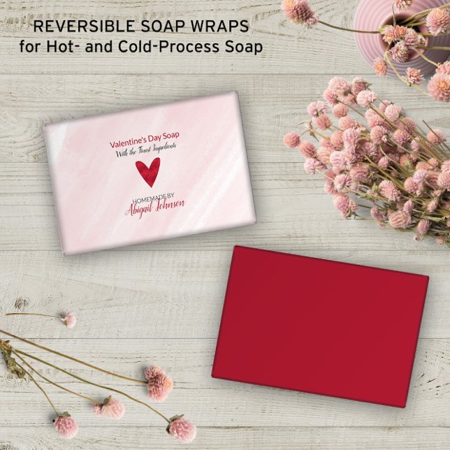 Watercolor Valentine's Day 💖 Pink Soap Wrap Paper (Watercolor Valentine's Day 💖 Pink Soap Wrap Paper
)