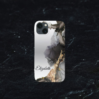 Watercolor Vanessa Black and White iPhone 13 Case