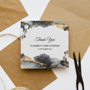 Watercolor Vanessa Black and White Favour Tags