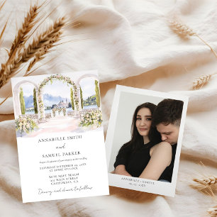 Watercolor Venue Illustration Wedding  Save The Date
