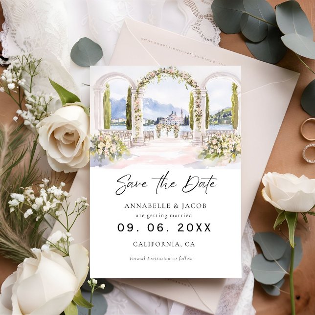 Watercolor Venue Wedding Save the Date  (Creator Uploaded)