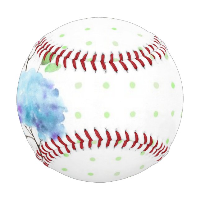 Watercolor vertical seamless pattern border baseball (Front)