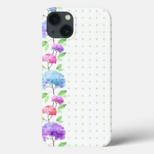 Watercolor vertical seamless pattern border iPhone 13 case