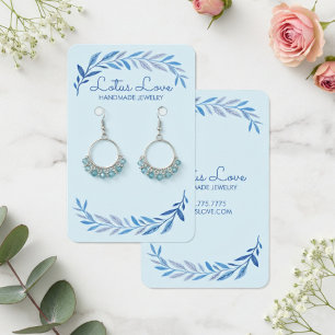 Watercolor Vine Earring Necklace Jewellery Display