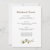Watercolor Vineyard Bachelorette weekend  Invitation (Back)