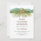 Watercolor Vineyard Bachelorette weekend  Invitation